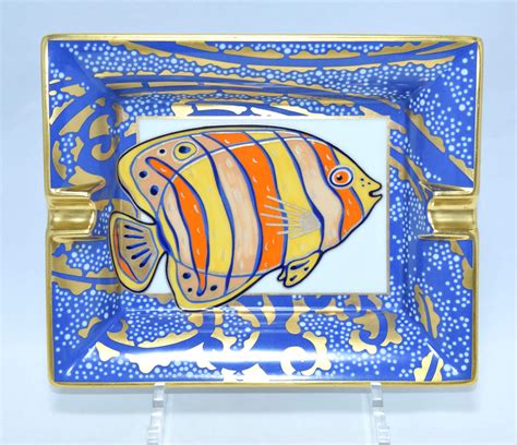 hermes fish tray black white|hermes plates and trays.